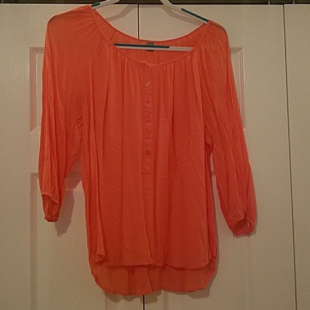 Coral blouse